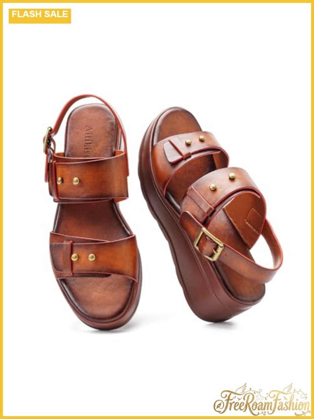 Wedge Sandals for Women Open Toe Ankle Strap Platform Chunky Casual Summer